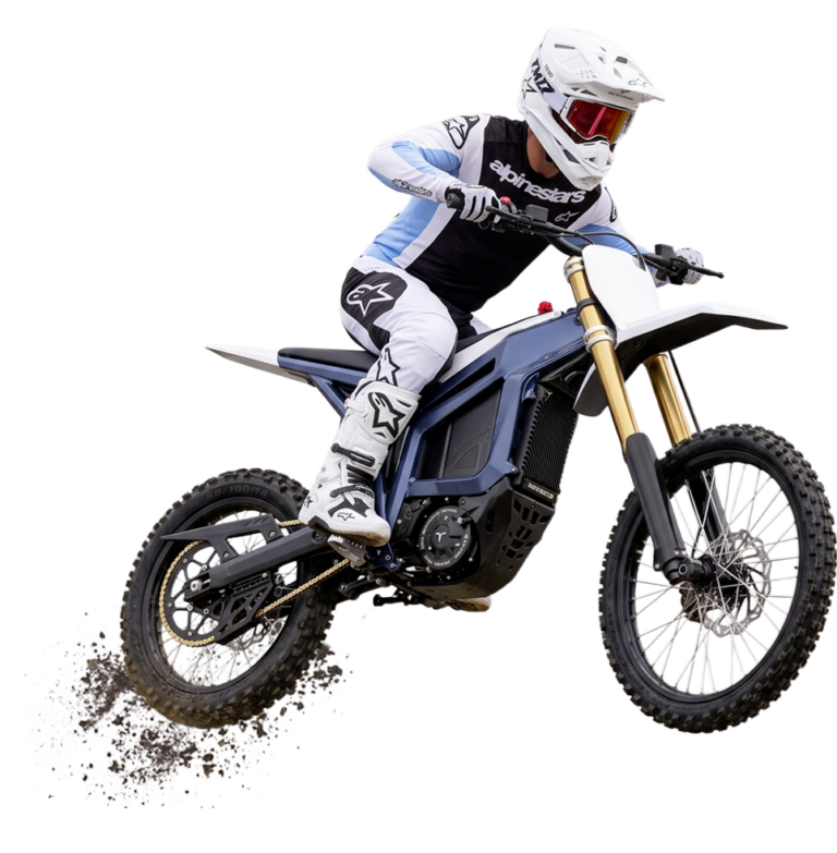 Accueil - Pilote motocross talaria komodo bleu - Talaria Motorbikes